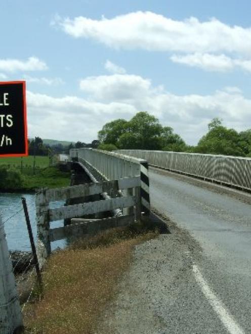 The Clydevale Bridge, which spans the Clutha River at the Clutha Valley township. Photo from ODT...