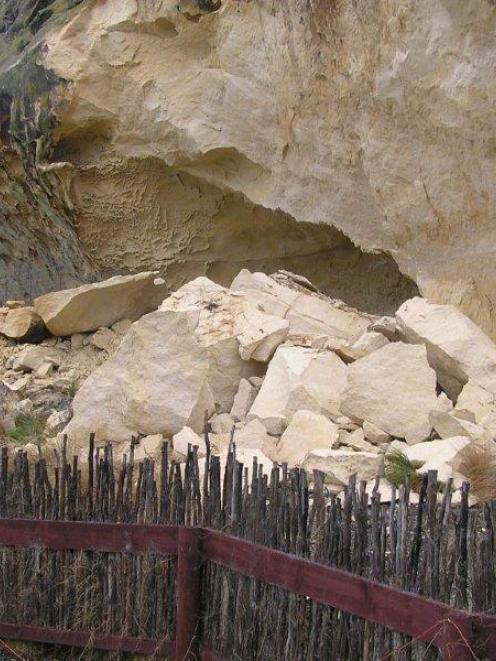 The collapsed caves. Photo supplied.