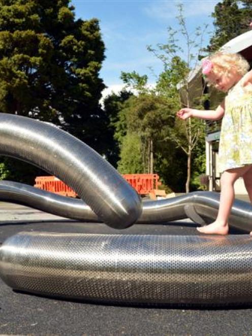 The commemorative sculpture Ouroboros in the Dunedin Botanic Garden was damaged by vandals last...