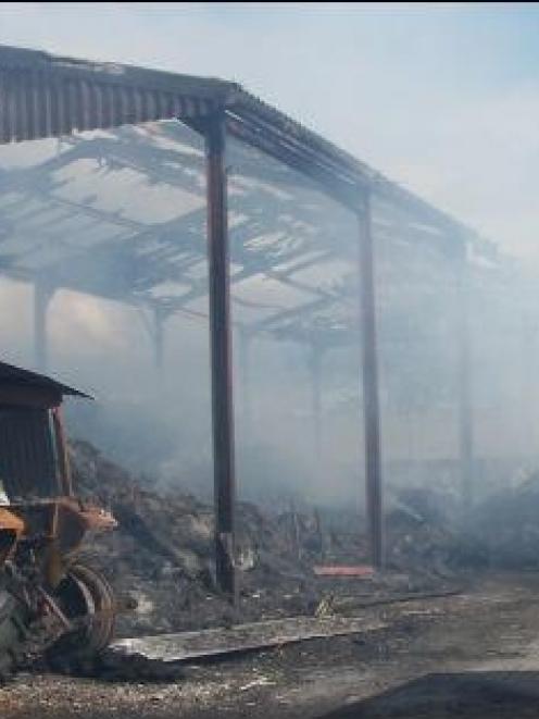 The consequences of a hay barn catching fire can be devastating. Photo by SRFA.