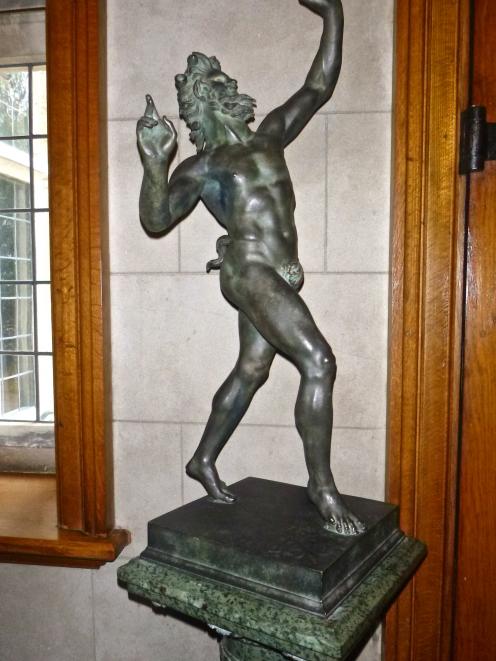 The Dancing Faun in Olveston's entrance vestibule