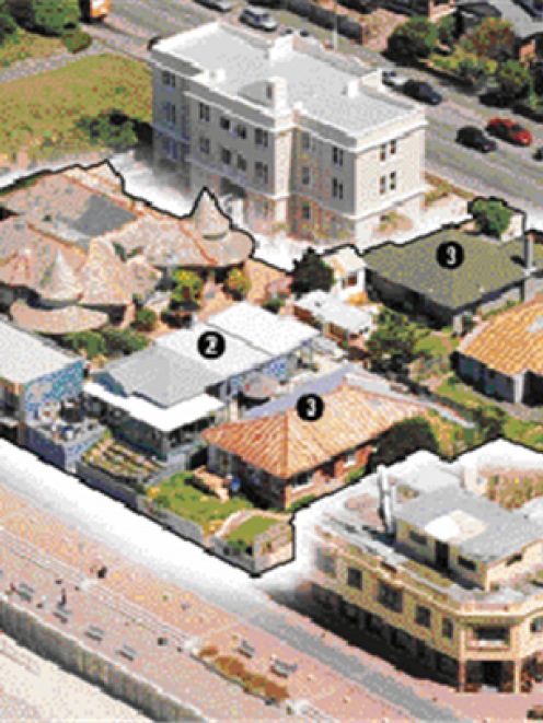 The Esplanade Motels and Apartments complex (1) are yet to be sold, but restaurant Swell (2) and...