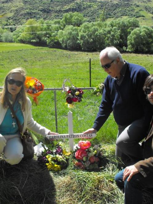 The family of accident victim Carolina Patron Costas, her mother Magdalena, father Jose and...