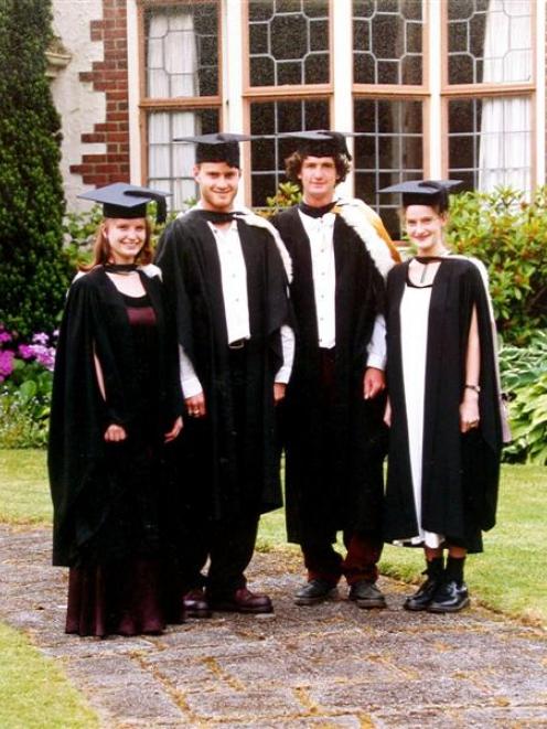 The Farry graduates (from left) Victoria, Gareth, Damon and Sasha. Photo: supplied