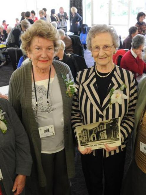 The first residents of Dominican Hall in 1946 included (from left) Mary Dudson and Carmel...