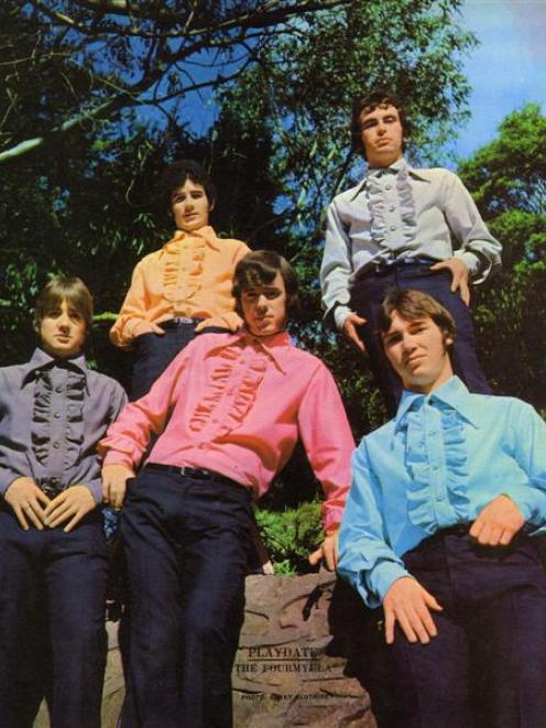 The Fourmyula five-piece line-up of (clockwise from left) Carl Evensen, Chris Parry, Martin Hope,...