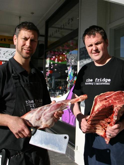 The Fridge Butchery and Delicatessen owners, butcher Bodean Cowley (left) and chef Scott...