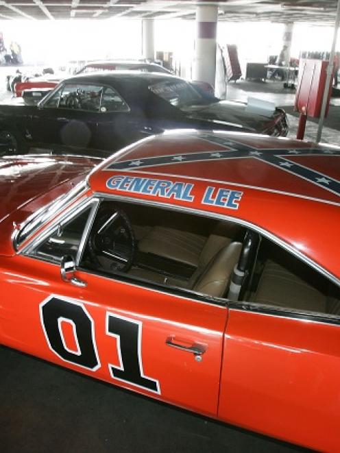 The 'General Lee' on show at the Barris Star Car Collection Auction at the Petersen Automotive...