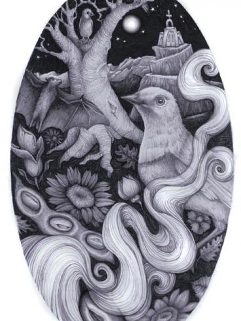 The graphite on card illustrations for The Mijo Tree. Photos supplied.