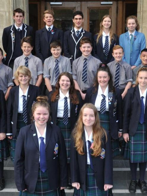 The group of high school pupils from Otago Boy's High School, Otago Girls' High School, one from...