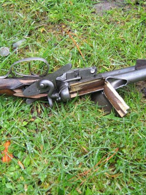 The gun that exploded, injuring an elderly man. Photo supplied.