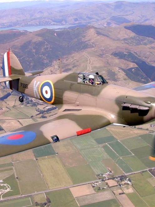 The Hawker Hurricane P3351, previously owned by Wanaka's Alpine Fighter Collection, takes its...