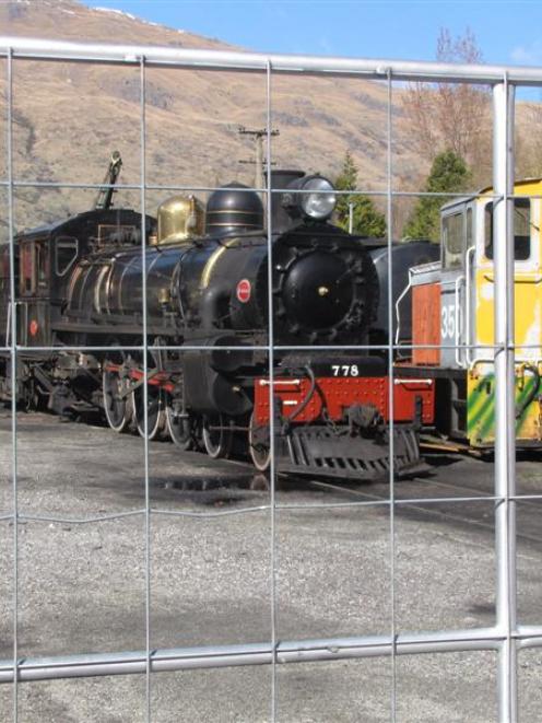 The historic Kingston Flyer sits locked away in Kingston yesterday. Photo by Tracey Roxburgh.