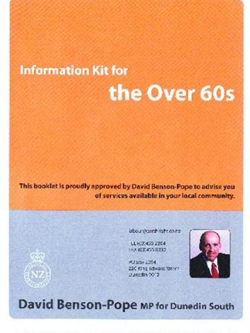 The information booklet being distributed by David Benson-Pope.