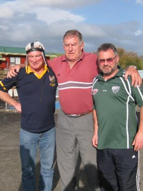 The "Irish" lads: O'Connell (left) and O'Brien (right) caught up with "Tree'' in Meadsville but,...