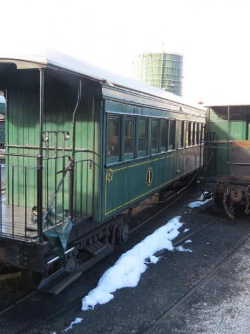 The Kingston Flyer locomotives and carriages, now under lock and key in a siding in Kingston....