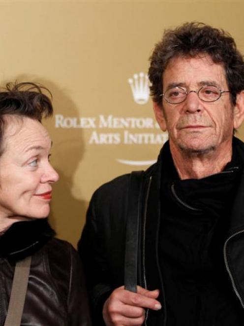 The late Lou Reed is shown with wife Laurie Anderson in this file photo.  REUTERS/Lucas Jackson...