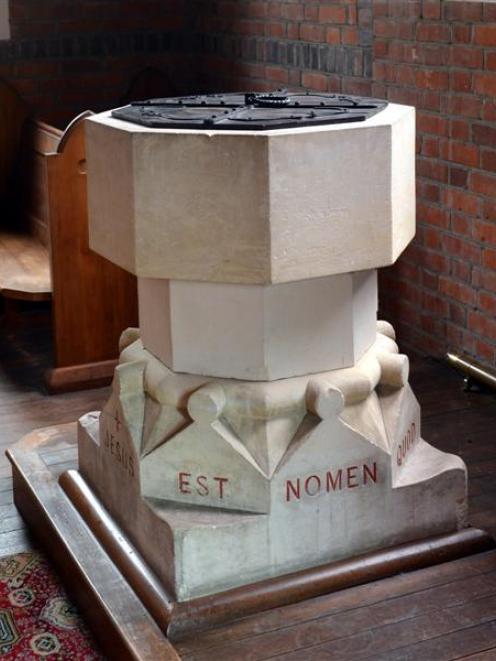 The Lawrence Anglican church's font, which was believed to be 1000 years old, is, according to a...