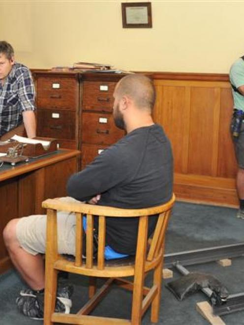 The Light Between Oceans crew set up in an office at Allied Press, in Dunedin, last month. Photo...