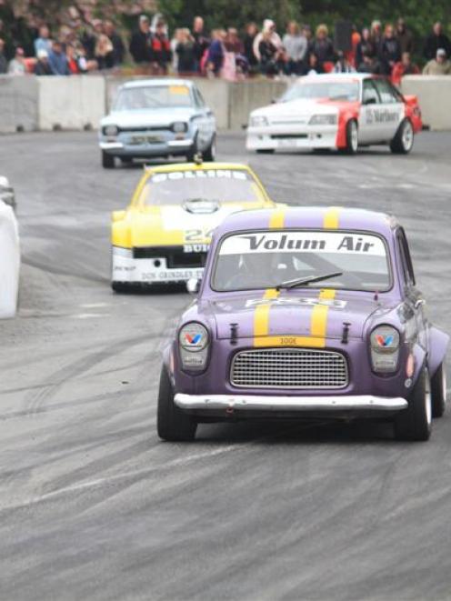 The main streets of Waimate were closed for street racing at the Waimate 50 yesterday.