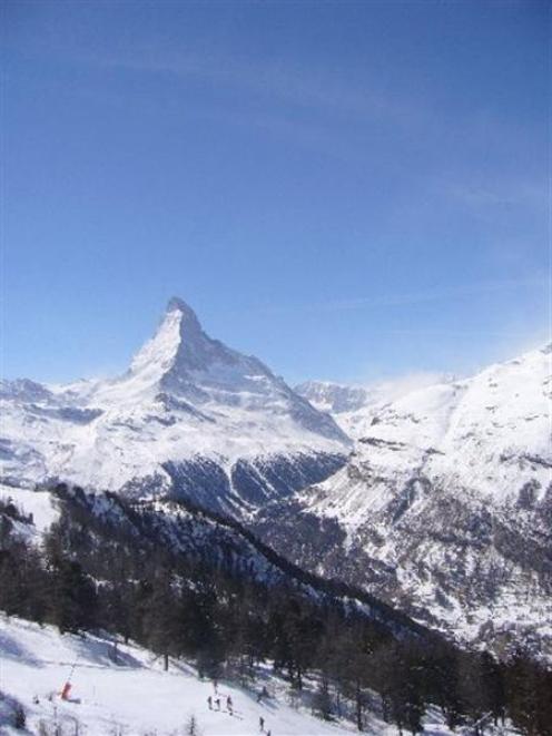 The Matterhorn towers over the Swiss village of Zermatt. Photo supplied.