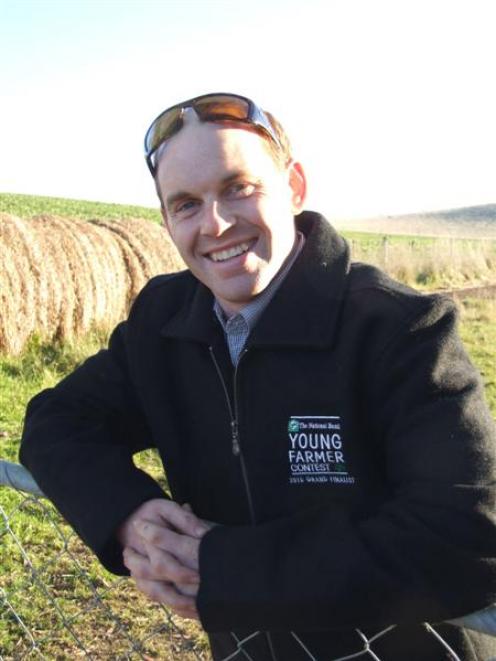 The National Bank Young Farmer Contest winner Grant McNaughton at home on the farm in North Otago...