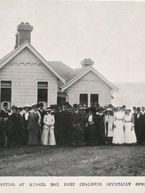 The new cottage hospital at Mussel Bay, Port Chalmers. Photo: Otago Witness, 8.2. 1911; prints...