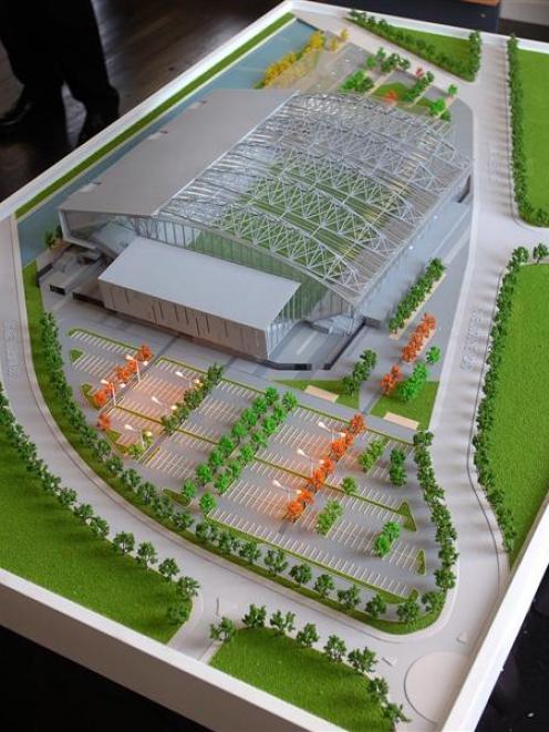 The new design of the proposed Awatea St stadium. Photo by Peter McIntosh.