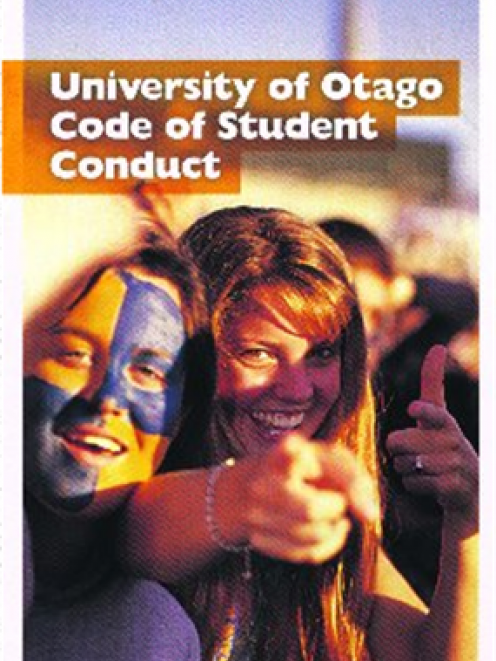 The new pamphlet which the University of Otago will place on the bed of each student staying at...