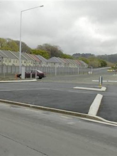 The newly-created access to a Dunedin City Council car park off St Andrew St. Photo by Jane Dawber.