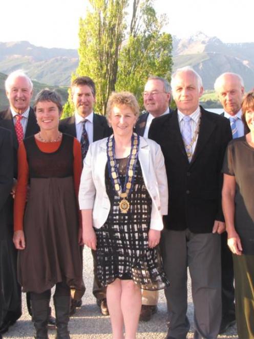 The newly elected Queenstown Lakes District Council is (from left) Mel Gazzard, John Mann, Trevor...