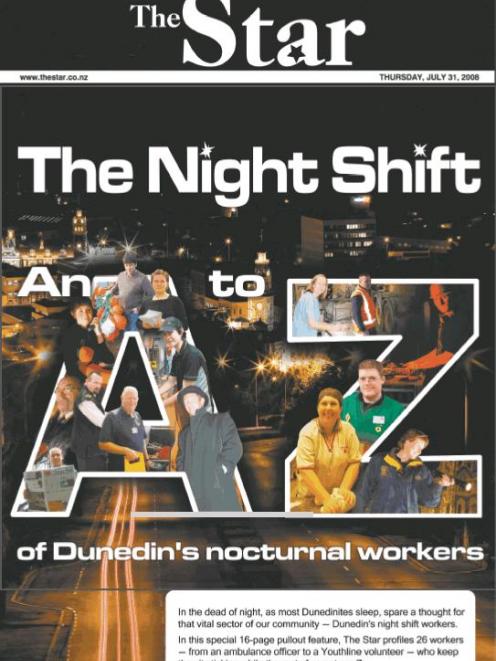 The Night Shift: An A to Z of Dunedin's nocturnal workers appeared in The Star this week and...