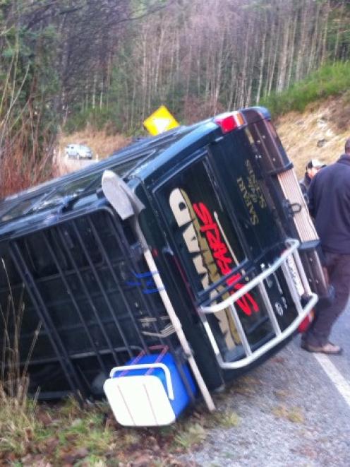 The Nomad Safaris truck rolled on Coronet Peak Rd. Photo David Williams