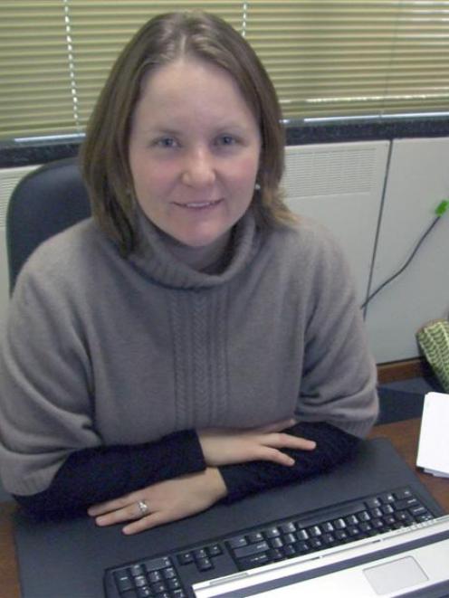 The North Otago Irrigation Company's environmental co-ordinator, Jodi Leckie, at work in the...