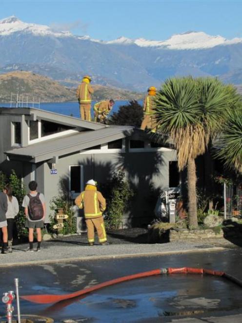 The occupants of a house in Matai St, Wanaka, yesterday, suspect the cause was a damaged chimney...