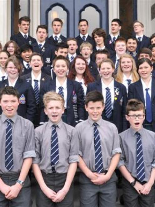 The Otago Boys' High School and Otago Girls' High School combined choir, ''Barock'', at Otago...