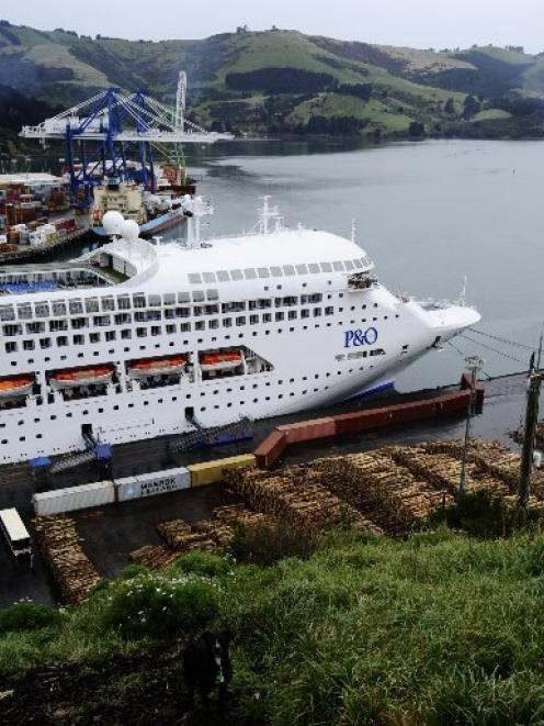 The Pacific Dawn berthed at Port Chalmers on a previous visit to Dunedin. Photo ODT files.