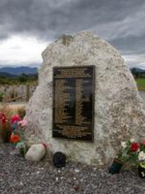 The Pike River memorial at Logburn Rd on the West Coast. Photo: NZ Herald