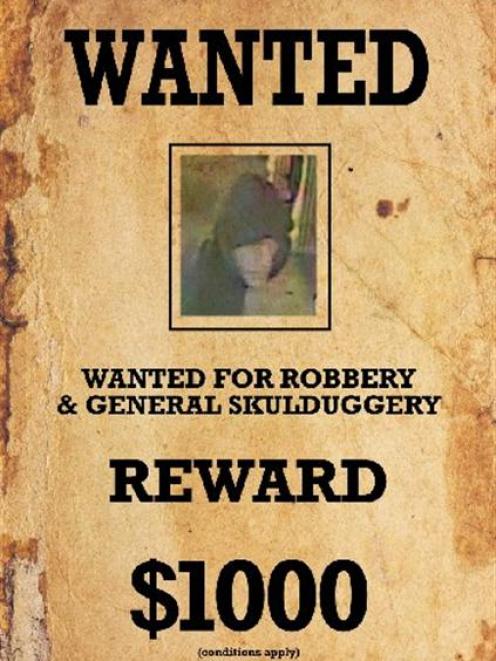 The poster for the man believed to have  stolen thousands of gold coins from the Mornington...
