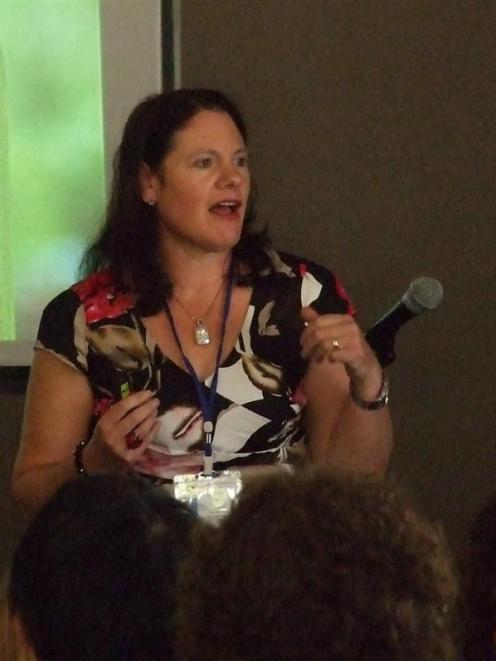 The president of the New Zealand Association for Gifted Children, Rose Blackett, speaks at the...