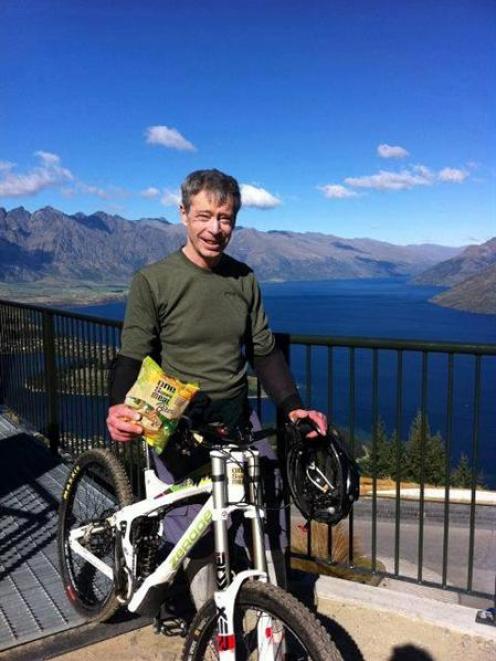 The Queenstown Bike Park's 100,000th visitor this season is  Richard Smithers, of Picton....