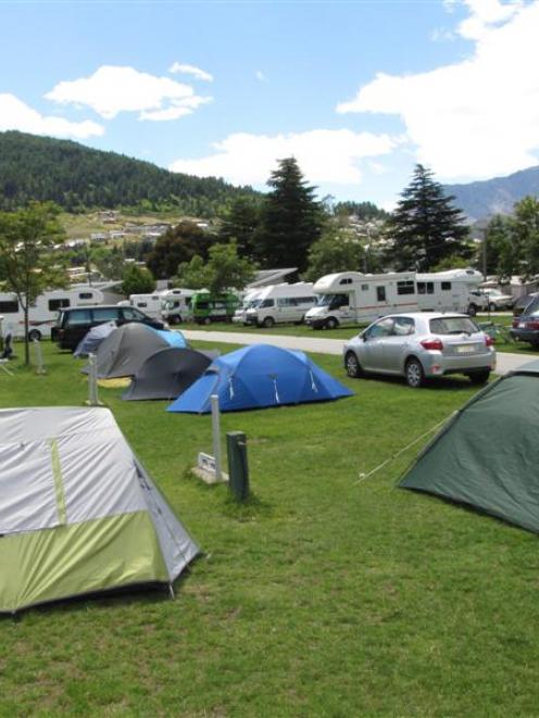 The Queenstown Lakeview Holiday Park has seen a 15% decline in the campervan and tent market....