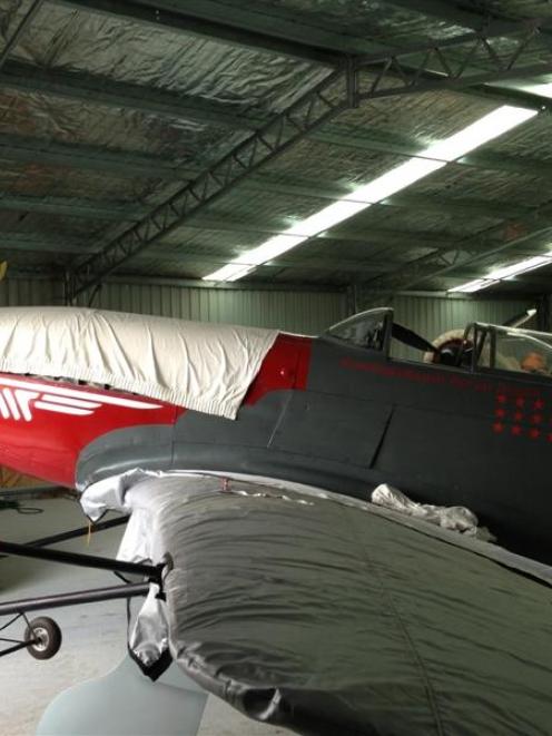The rare Yak 3 aircraft  damaged by a stray bullet last week at Wanaka Airport. Photo supplied.