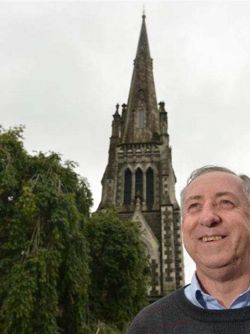 The Rev Dr Kerry Enright outside Knox Church yesterday. Photo by Peter McIntosh.