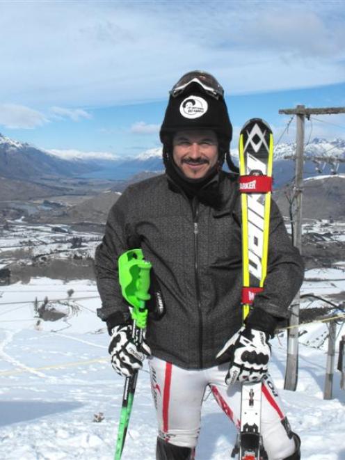 The runner-up in Wednesday's Winter Games men's slalom at Coronet Peak, Rainer Schoenfelder, of...