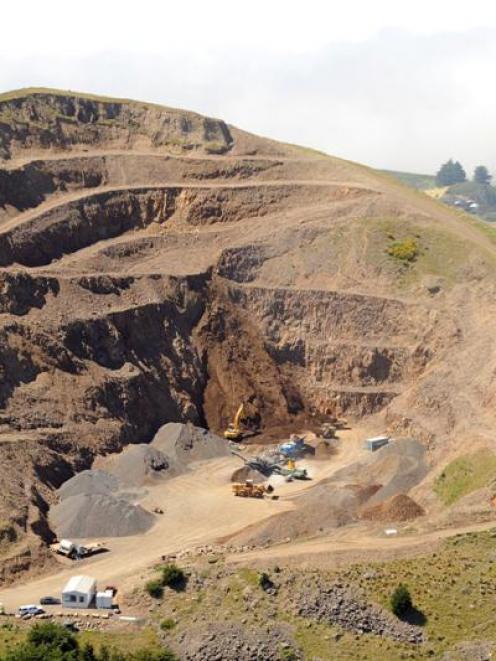 The Saddle Hill quarry. Photo by ODT.