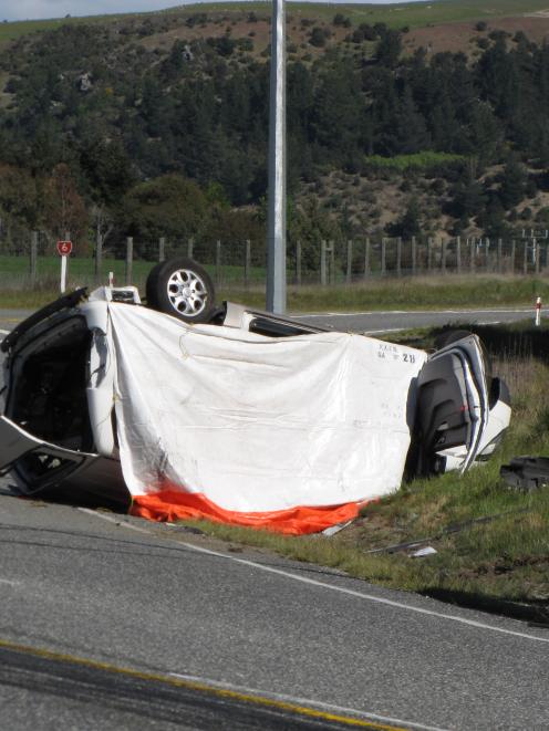 The scene of the fatal crash. Photo by Mark Price.