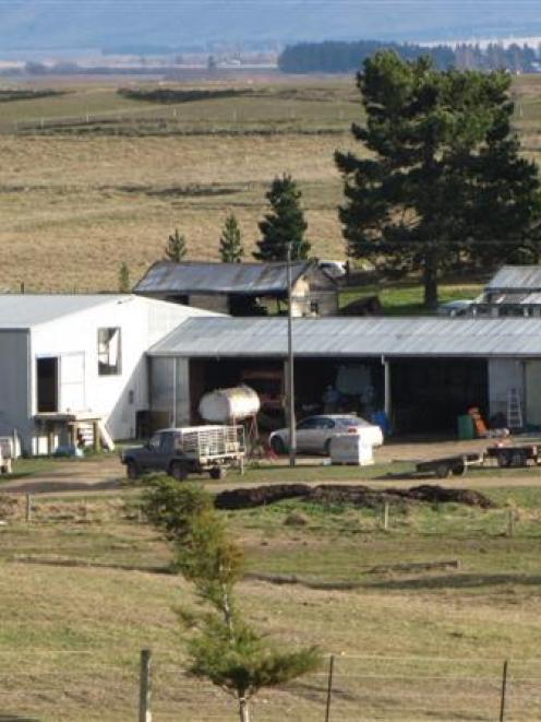 The shed at Glenbrae Station, where a contractor was injured yesterday. Photo by Sarah Marquet.