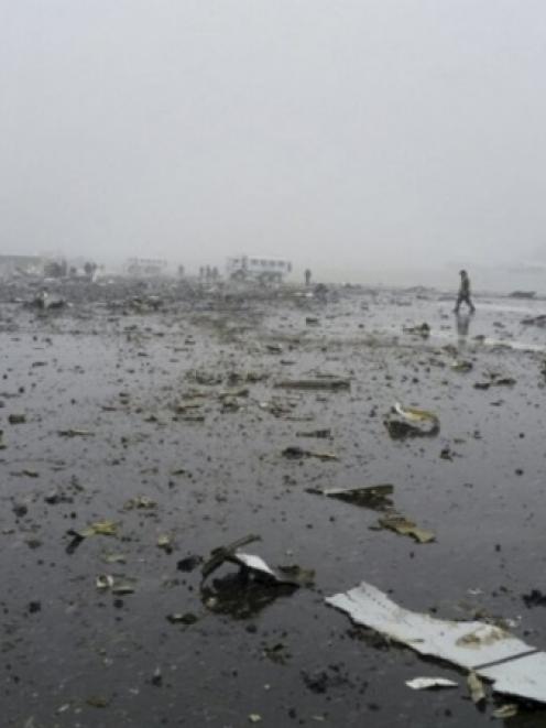 The site of the crash. Photo: Reuters