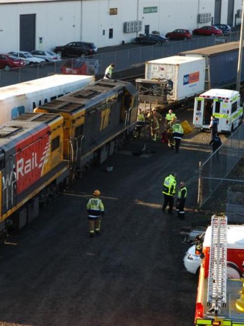The site of yesterday's accident. Photo by Jane Dawber.
